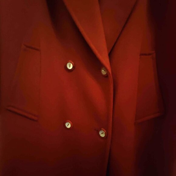 Vintage Ashley Scott Red Wool Coat, Size Medium - Picture 3 of 3